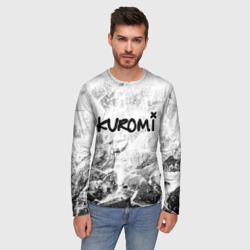 Мужской лонгслив 3D Kuromi white graphite - фото 2