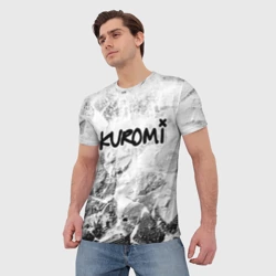 Мужская футболка 3D Kuromi white graphite - фото 2