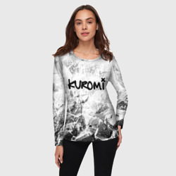 Женский лонгслив 3D Kuromi white graphite - фото 2