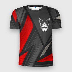 Мужская футболка 3D Slim Kuromi red lines