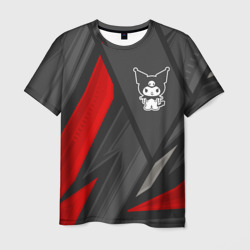 Мужская футболка 3D Kuromi red lines