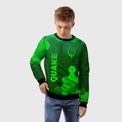 Детский свитшот 3D Quake - green gradient вертикально - фото 2