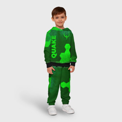 Детский костюм с толстовкой 3D Quake - green gradient вертикально - фото 2