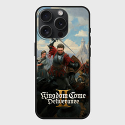Чехол силиконовый для Apple iPhone 15 Pro матовый Битва Kingdom come deliverence 2