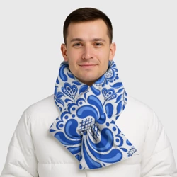 Шарф-пуховик 3D Русская гжель - фото 2