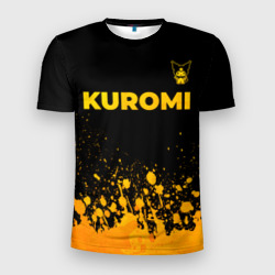 Мужская футболка 3D Slim Kuromi - gold gradient посередине