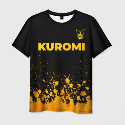 Мужская футболка 3D Kuromi - gold gradient посередине