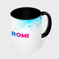 Кружка с полной запечаткой Kuromi neon gradient style по-горизонтали