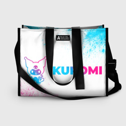 Сумка-шоппер 3D Kuromi neon gradient style по-горизонтали