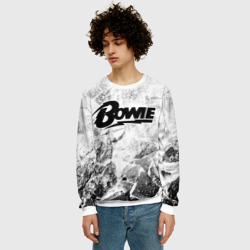 Мужской свитшот 3D David Bowie white graphite - фото 2