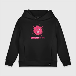 Детское худи Oversize хлопок Pink coronavirus