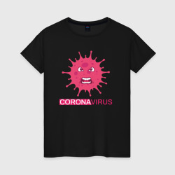 Женская футболка хлопок Pink coronavirus