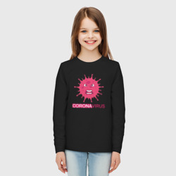 Детский лонгслив хлопок Pink coronavirus - фото 2