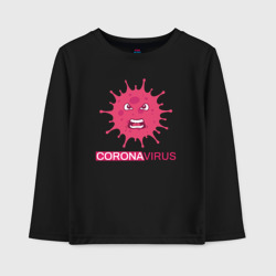Детский лонгслив хлопок Pink coronavirus