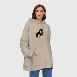 Худи SuperOversize хлопок Чешский крот в шоке от происходящего мем - фото 2