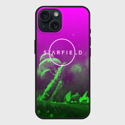 Чехол силиконовый для Apple iPhone 15 матовый Starfield space rpg