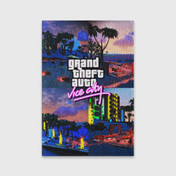 Обложка для паспорта матовая кожа GTA vice city коллаж