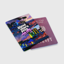 Обложка для паспорта матовая кожа GTA vice city коллаж - фото 2