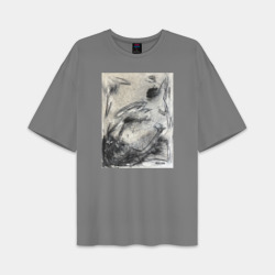 Женская футболка Oversize хлопок premium Graphic painting