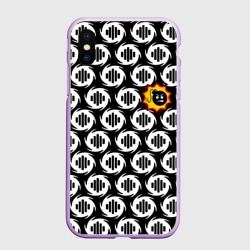 Чехол для iPhone XS Max матовый Serious Sam logo pattern