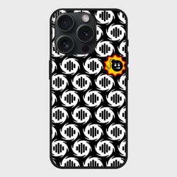 Чехол силиконовый для Apple iPhone 15 Pro матовый Serious Sam logo pattern