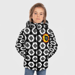 Зимняя куртка для мальчиков 3D Serious Sam logo pattern - фото 2