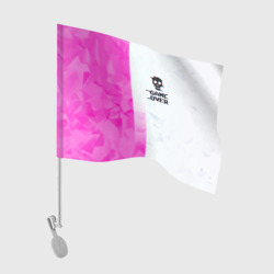 Флаг для автомобиля Game over pink abstraction