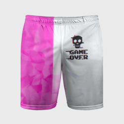 Мужские шорты спортивные Game over pink abstraction