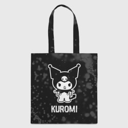 Шоппер 3D Kuromi glitch на темном фоне