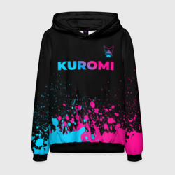 Мужская толстовка 3D Kuromi - neon gradient посередине