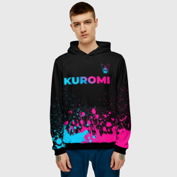 Мужская толстовка 3D Kuromi - neon gradient посередине - фото 2