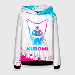 Женская толстовка 3D Kuromi neon gradient style