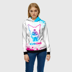 Женская толстовка 3D Kuromi neon gradient style - фото 2