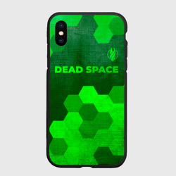 Чехол для iPhone XS Max матовый Dead Space - green gradient посередине