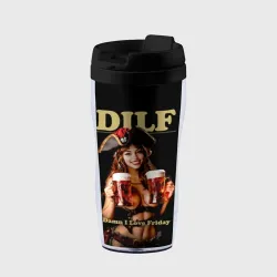 Термокружка-непроливайка DILF - damn I love Friday - пиратка