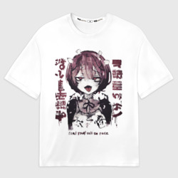 Женская футболка oversize 3D Ram Ahegao - Re: Zero 