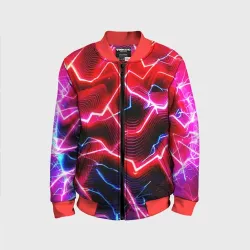 Детский бомбер 3D Неоновые космические разряды - нейроарт