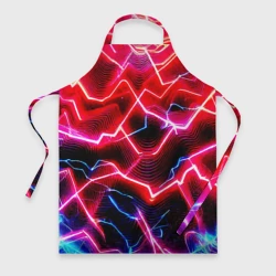 Фартук 3D Неоновые космические разряды - нейроарт