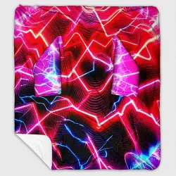 Плед с рукавами Неоновые космические разряды - нейроарт