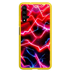 Чехол для Honor 20 Неоновые космические разряды - нейроарт