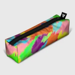 Пенал школьный 3D Яркие пятна мелками - текстура
