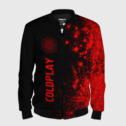 Мужской бомбер 3D Coldplay - red gradient по-вертикали