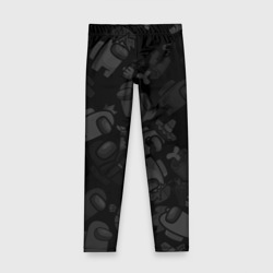 Детские леггинсы 3D Among us персонажи на черном