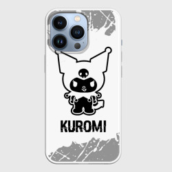 Чехол для iPhone 13 Pro Kuromi glitch на светлом фоне