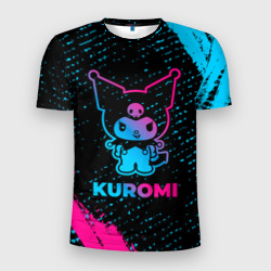 Мужская футболка 3D Slim Kuromi - neon gradient