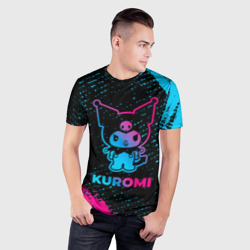 Мужская футболка 3D Slim Kuromi - neon gradient - фото 2