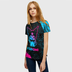 Женская футболка 3D Kuromi - neon gradient - фото 2