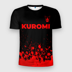 Мужская футболка 3D Slim Kuromi - red gradient посередине