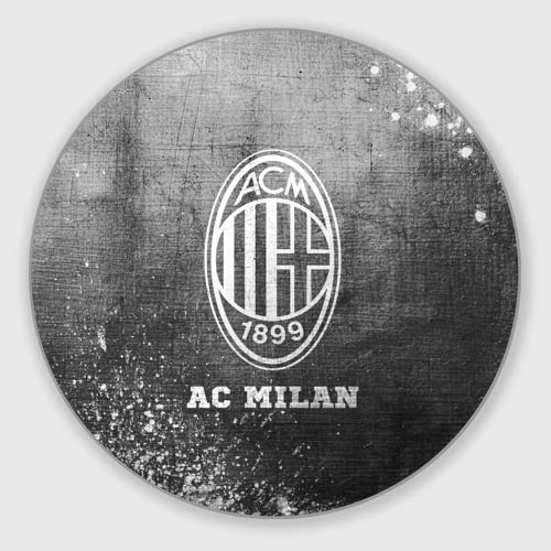 Круглый коврик для мышки AC Milan - grey gradient