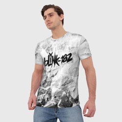 Мужская футболка 3D Blink 182 white graphite - фото 2